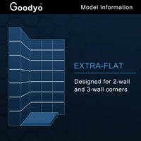 Goodyo® 36"X36" Shower Base with Double Threshold Black