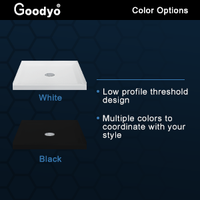 Goodyo® 36"X36" Shower Base with Double Threshold Black