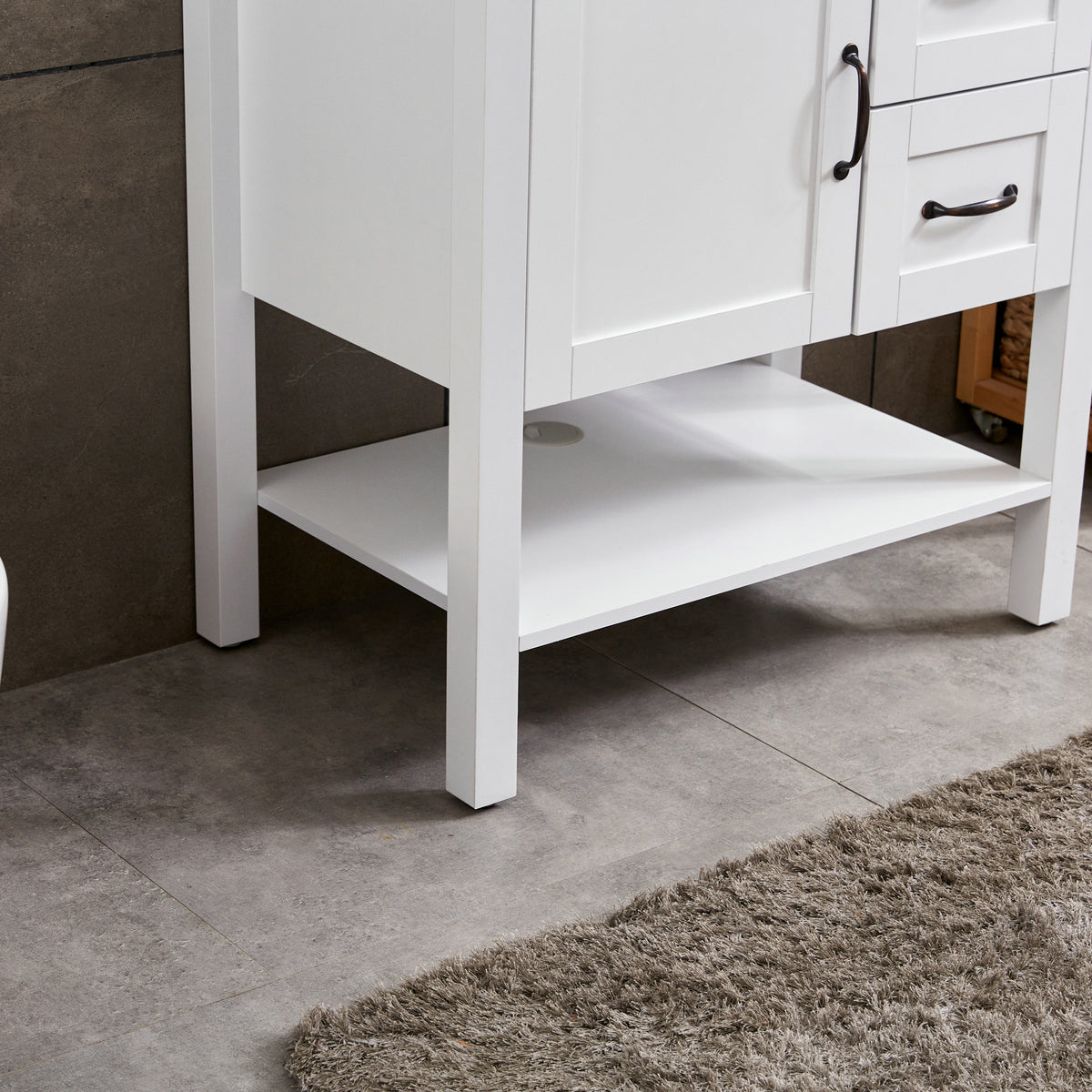 Goodyo® 30" Bathroom Vanity and Sink Combo, Modern White Cabinet Vanity with Mirror