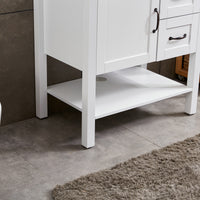 Goodyo® 30" Bathroom Vanity and Sink Combo, Modern White Cabinet Vanity with Mirror
