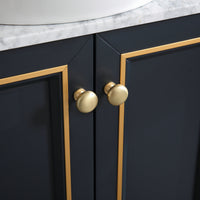 Goodyo® 24“  Wood Bathroom Vanity w/ Marble Top & Mirror Only
