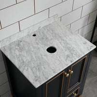 Goodyo® 24“  Wood Bathroom Vanity w/ Marble Top & Mirror Only