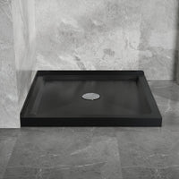 Goodyo® 36"X36" Shower Base with Double Threshold Black