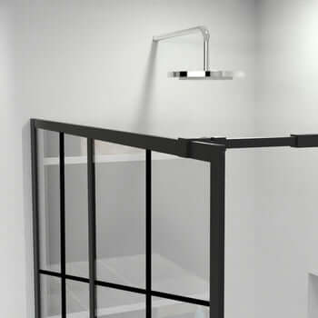 Goodyo® 34x72" Black Silk-Print Shower Door Walk-in