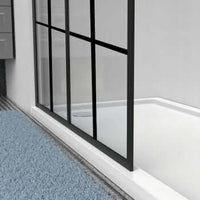 Goodyo® 34x72" Black Silk-Print Shower Door Walk-in