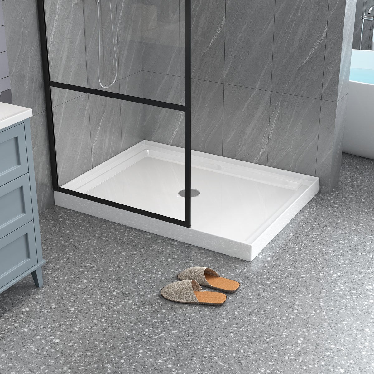 Goodyo® 34x72" 3-Panel KD Shower Door Walk-in