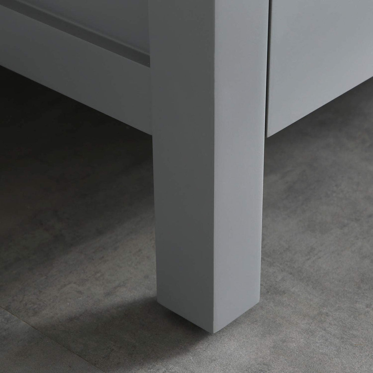 Goodyo® 30" Gray Bathroom Vanity w/ Glass Top, Vessel Sink & Mirror