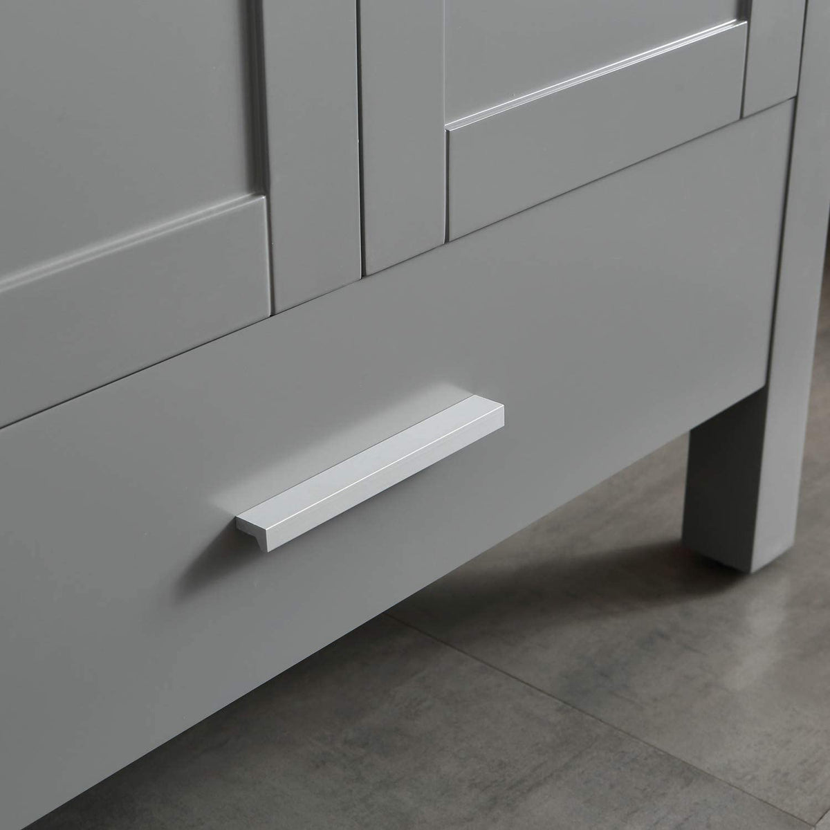 Goodyo® 30" Gray Bathroom Vanity w/ Glass Top, Vessel Sink & Mirror