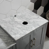 Goodyo® 36" Gray Bathroom Vanity w/ Marble Top