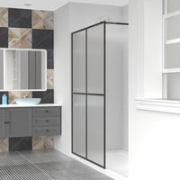Goodyo® 34“x72” Black Shower Screen Frost Glass Wetroom