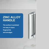 Goodyo® 28” x 72” Pivot Swing Shower Door, Hinged Shower Door, Chrome, Semi-Frameless Design