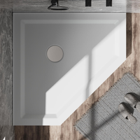 Goodyo® Shower Base 36“x 36“ Neo-Angle Shower Pan Center Drain White Finish (no drain kit)