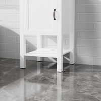 Goodyo® 18” White Bathroom Vanity with Vessel Sink Top Combo
