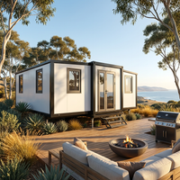 Customizable Modular Container Home with Deck – Modern Prefab Portable Cabin, Insulated Steel Frame, Energy-Efficient Design for Backyard, Vacation Living & Remote Work