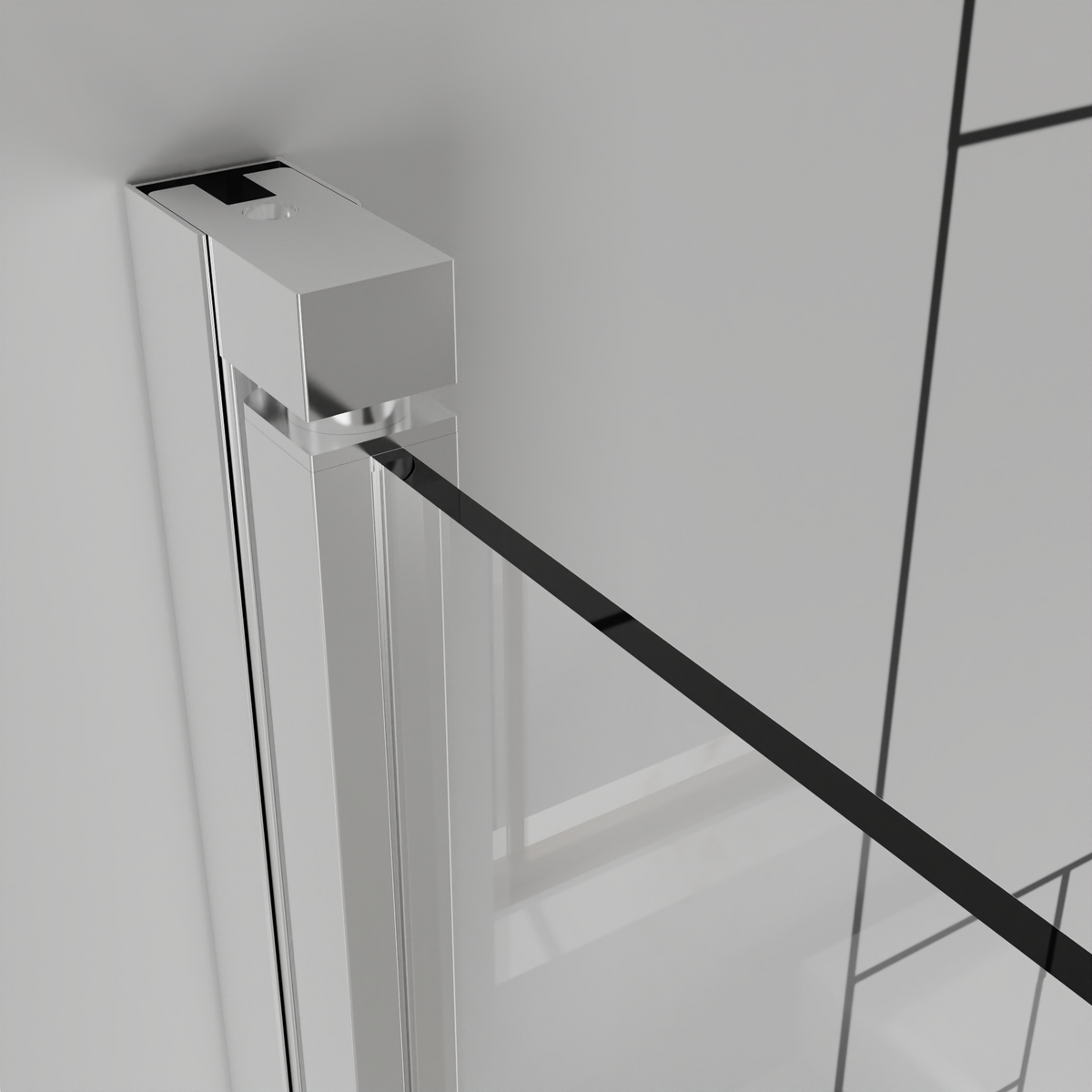 Goodyo 32" x 72" Frameless Bi-Fold Shower Door, Folding Pivot Glass Shower Door with Chrome Hardware, 1/4" Clear Tempered Glass, Reversible Installation