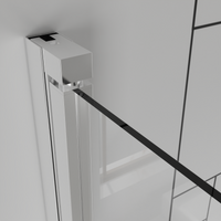 Goodyo 32" x 72" Frameless Bi-Fold Shower Door, Folding Pivot Glass Shower Door with Chrome Hardware, 1/4" Clear Tempered Glass, Reversible Installation