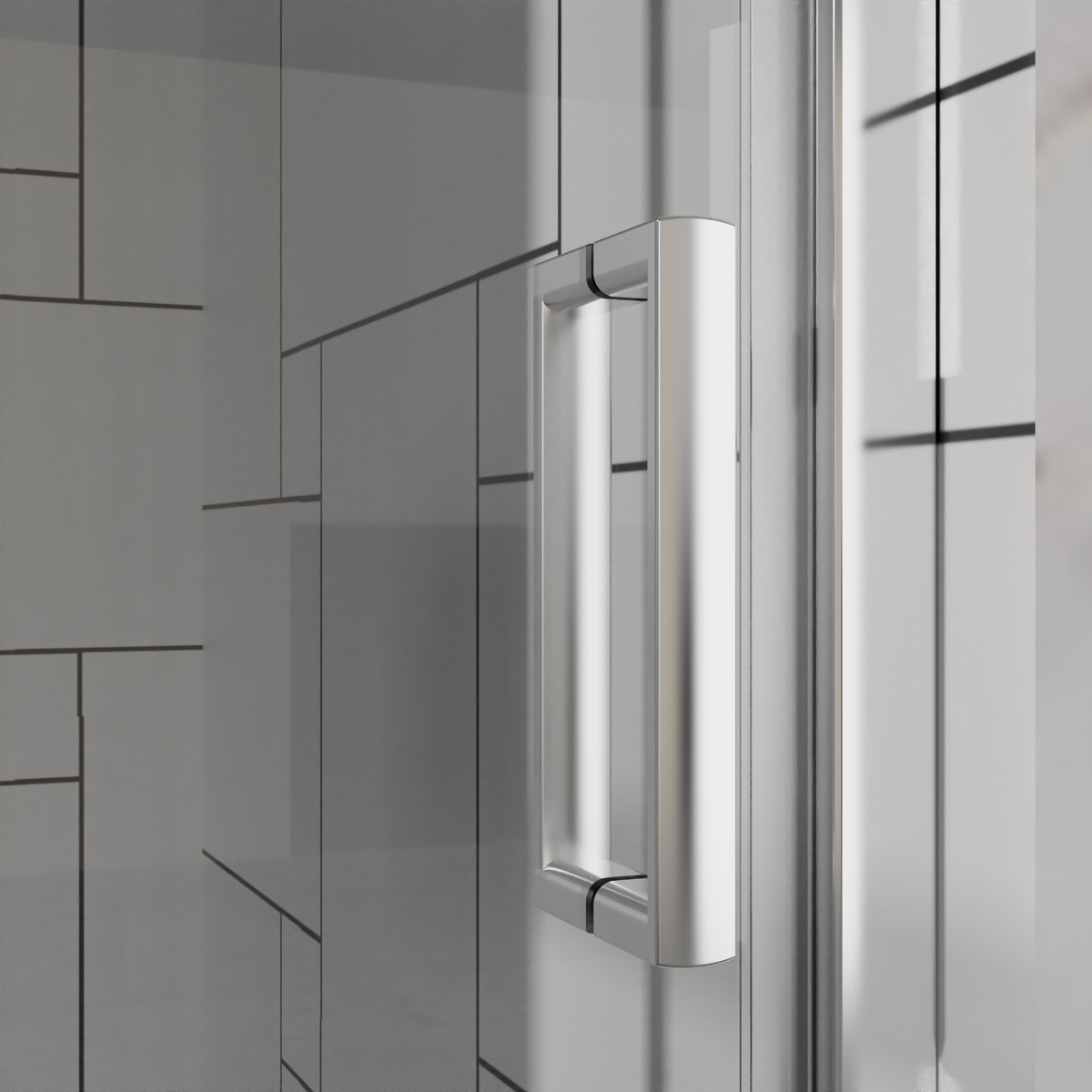 Goodyo 32" x 72" Frameless Bi-Fold Shower Door, Folding Pivot Glass Shower Door with Chrome Hardware, 1/4" Clear Tempered Glass, Reversible Installation