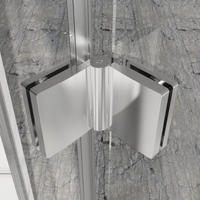 Goodyo 32" x 72" Frameless Bi-Fold Shower Door, Folding Pivot Glass Shower Door with Chrome Hardware, 1/4" Clear Tempered Glass, Reversible Installation