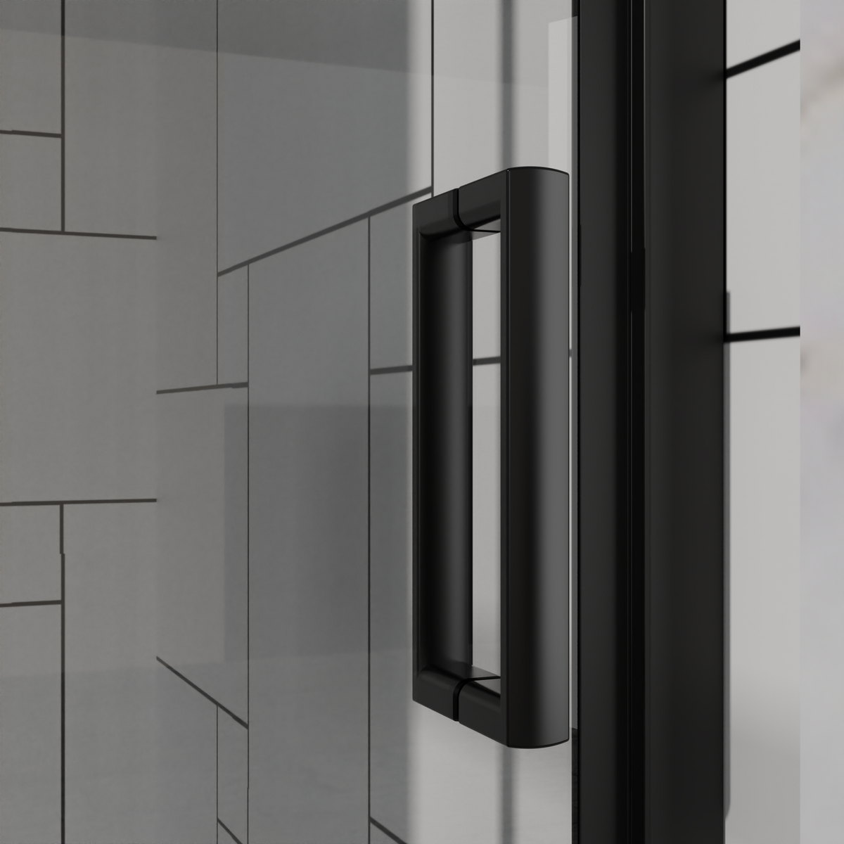Goodyo 32" x 72" Frameless Bi-Fold Shower Door, Folding Pivot Glass Shower Door with Matte Black Hardware, 1/4" Clear Tempered Glass, Reversible Installation