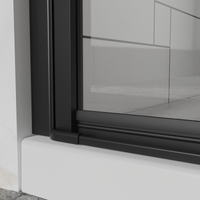 Goodyo 32" x 72" Frameless Bi-Fold Shower Door, Folding Pivot Glass Shower Door with Matte Black Hardware, 1/4" Clear Tempered Glass, Reversible Installation