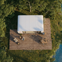 Modern Space Capsule House for 2 People, 18.4㎡ Prefab Modular Cabin, 5120×3600×3200mm Luxury Expandable Tiny Home, Fully Assembled Smart Capsule for Backyard, Resort & Vacation Living