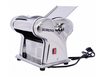 SCIROYO Electric Pasta Maker Machine, Stainless Steel Noodle Maker & Dough Roller with 2 Blades (110V)
