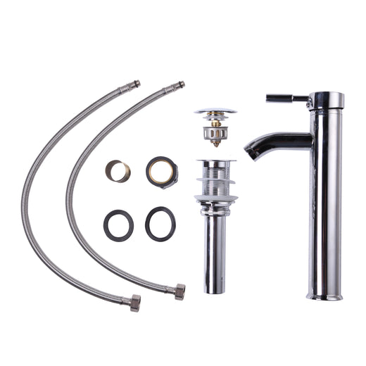 The pop-up drain free offered is made of stainless steel and brass cap.