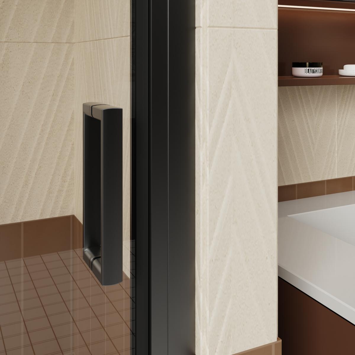 Goodyo 30" x 72" Framed Bi-Fold Shower Door, Space-Saving Folding Pivot Shower Door with 1/4" Tempered Glass & Matte Black Aluminum Frame
