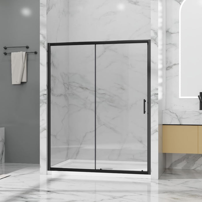 Goodyo® 60"x72" Sliding Shower Door with Stainless Steel Handle, Black