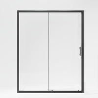 Goodyo® 60"x72" Sliding Shower Door with Stainless Steel Handle, Black