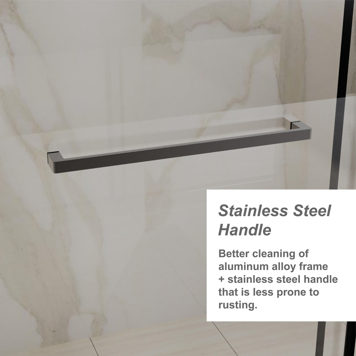 Goodyo 60x72 in Sliding Shower Door – Semi-Frameless Tempered Glass Door with Soft-Close Rail System Matte Black