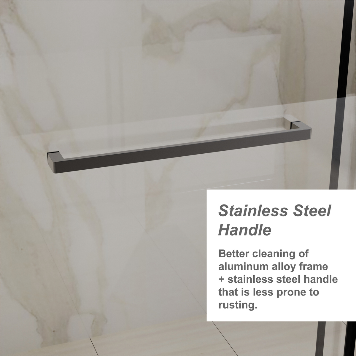 Goodyo 58.5-60 in. W x 62 in. H Sliding Tub Shower Door, Soft-Close Dual Sliding Glass Door with Matte Black Aluminum Frame