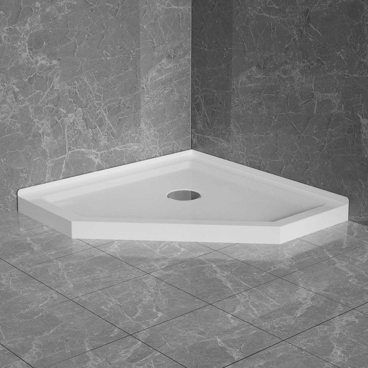 Goodyo® 36“ Neo-Angle Shower Base in White
