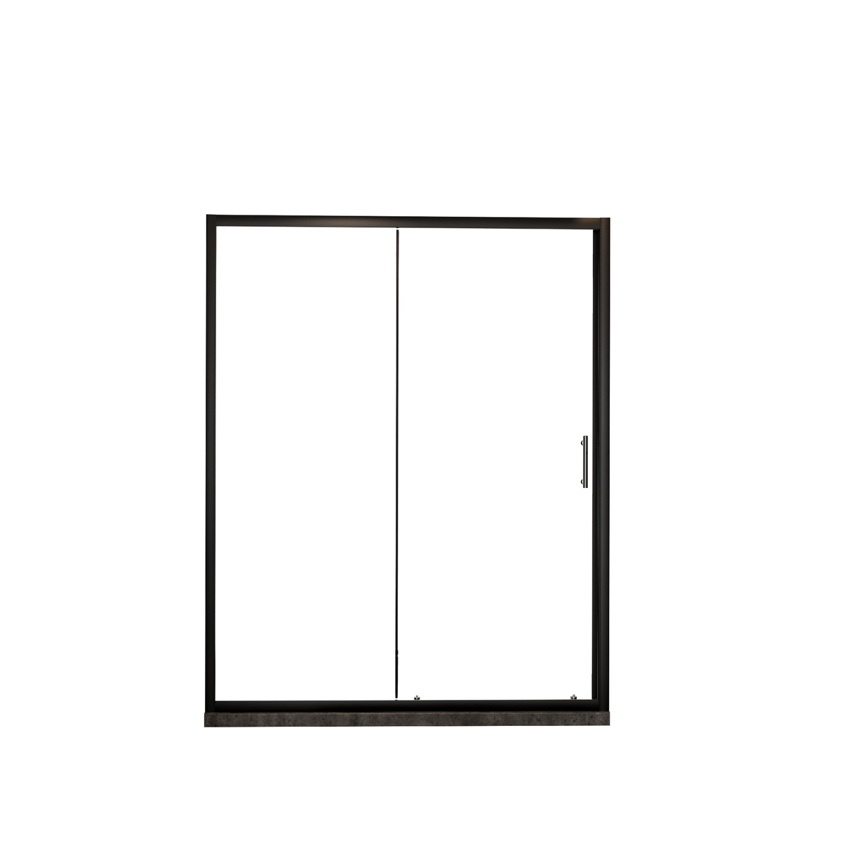 Goodyo Matte Black Framed Sliding Shower Door, 72" Height, 5mm Tempered Glass with Adjustable Width (48" or 60" Wide)