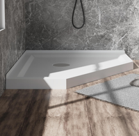 Goodyo® Shower Base 36“x 36“ Neo-Angle Shower Pan Center Drain White Finish (no drain kit)