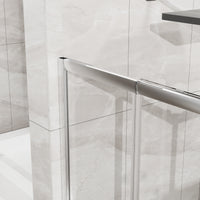 Goodyo Adjustable Square Shower Enclosure, Fits 32–36 in. Square Spaces Double Sliding Shower Doors 72.in H Chrome