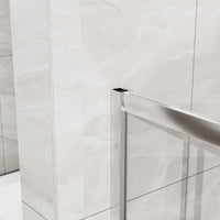 Goodyo Corner Shower Door Enclosure 32" W x 32" D x 72" H Tempered Glass Shower Door with Base Combo, Chrome Double Sliding Door with White Acrylic Shower Pan