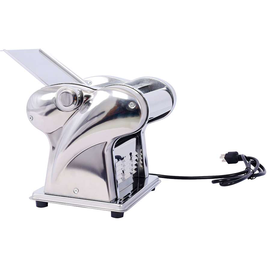 SCIROYO Electric Pasta Maker Machine, Stainless Steel Noodle Maker & Dough Roller with 2 Blades (110V)