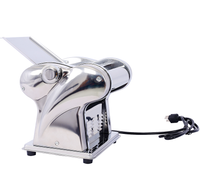 SCIROYO Electric Pasta Maker Machine, Stainless Steel Noodle Maker & Dough Roller with 2 Blades (110V)