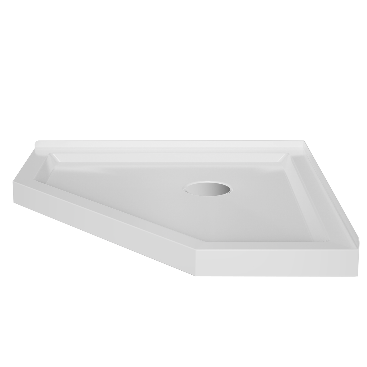 36“ Neo-Angle Shower Base in White