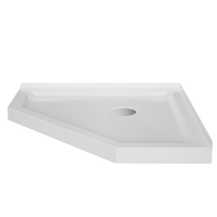 36“ Neo-Angle Shower Base in White