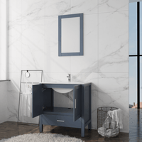 30" Gray Bathroom Sink Vanity