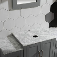 48" Gray Bathroom Vanity w/ Marble Top