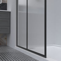 34“x72” Black Shower Screen Frost Glass Wetroom